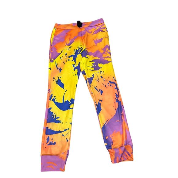 iEDM Vibrant Festival Streetwear Joggers Sweatpants Size Small Abstract Paint - Picture 2 of 5